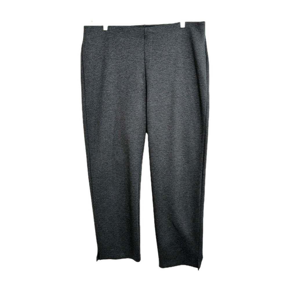 Chicos‎ Weekend Pull On Ankle Pants Size 3 XL Gray Stretch Tapered Leg Capsule